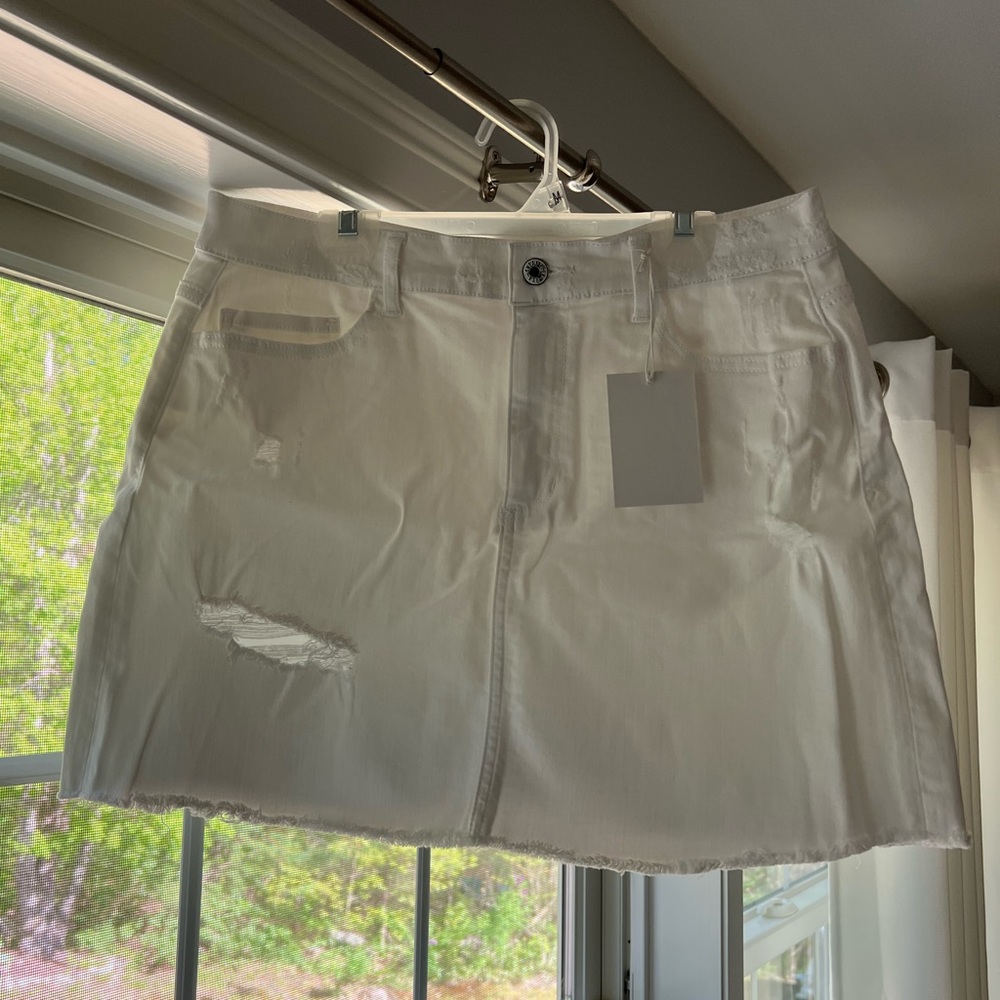 NWT White Denim Francesca’s Skirt